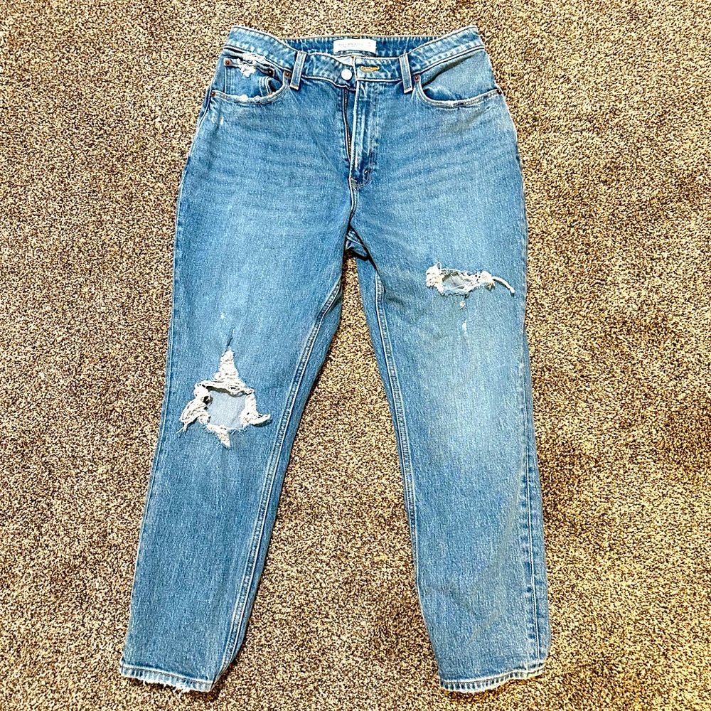 NWT Abercrombie & Fitch Curve Love High Rise Mom Jeans 30/10